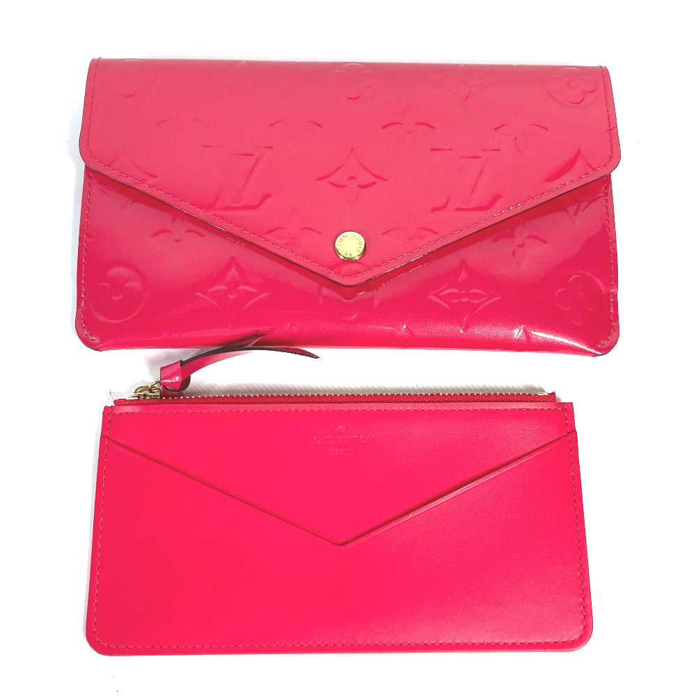 LOUIS VUITTON Long Wallet Purse M61689 Monogram Vernis pink Monogram Vernis Portefeuille Jeanne Women