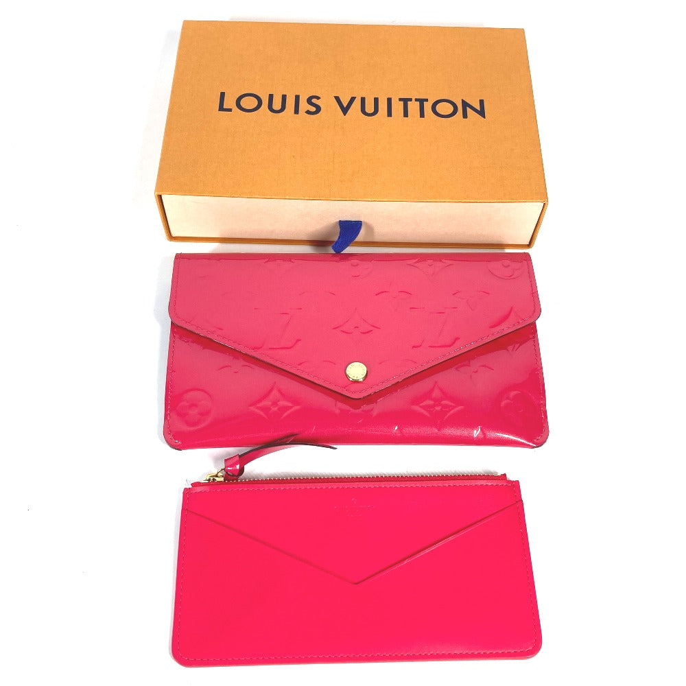 LOUIS VUITTON Long Wallet Purse M61689 Monogram Vernis pink Monogram Vernis Portefeuille Jeanne Women