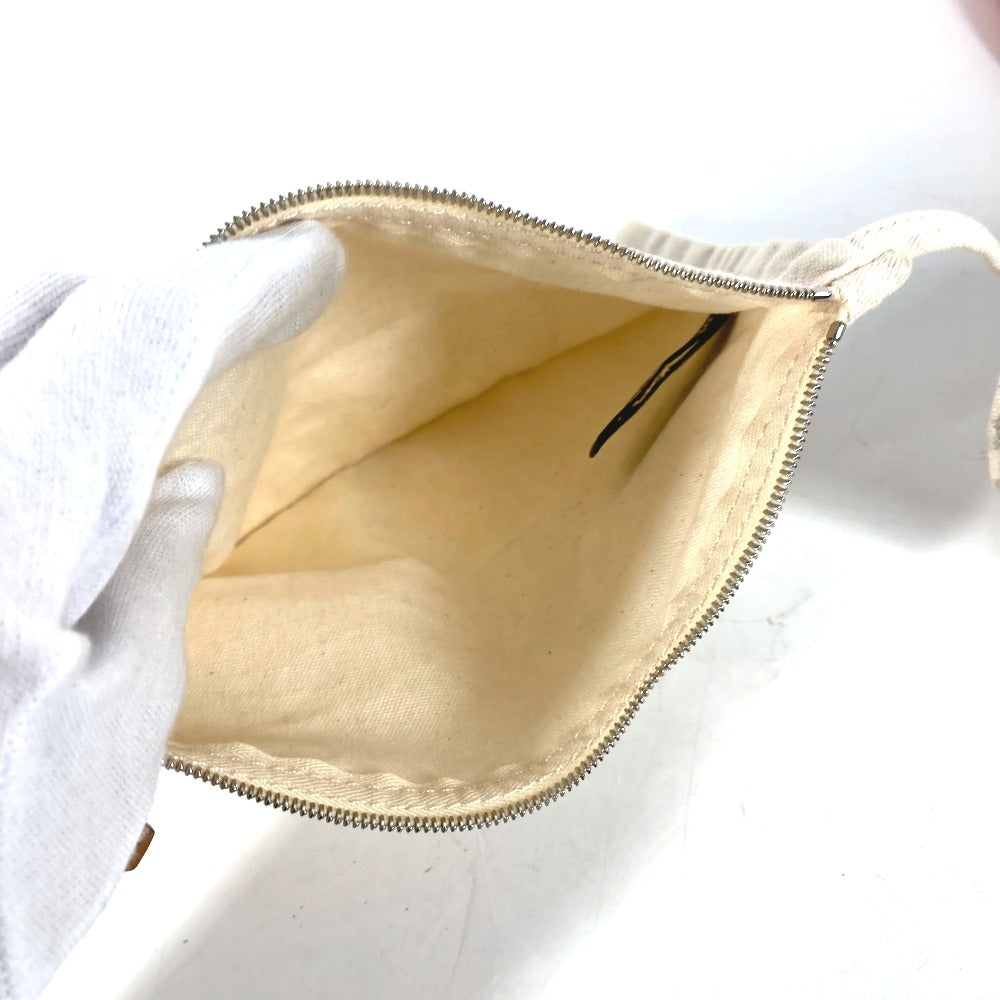 HERMES Shoulder Bag canvas beige With porch Pannier Platge Women  d