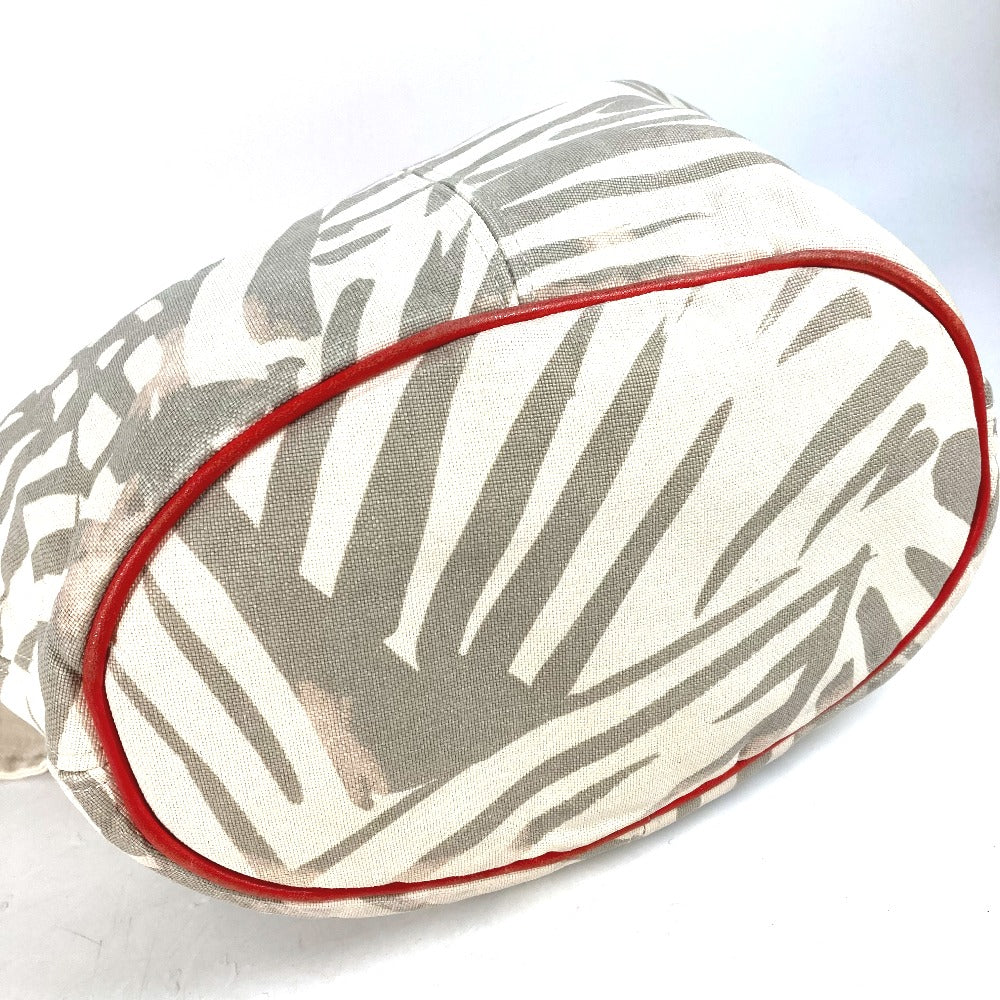 HERMES Shoulder Bag canvas beige With porch Pannier Platge Women  d