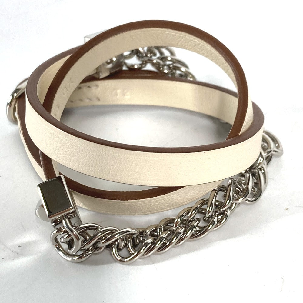 HERMES bracelet Swift white Accessories Gourmet Esketre Triple Tour Women T2  d