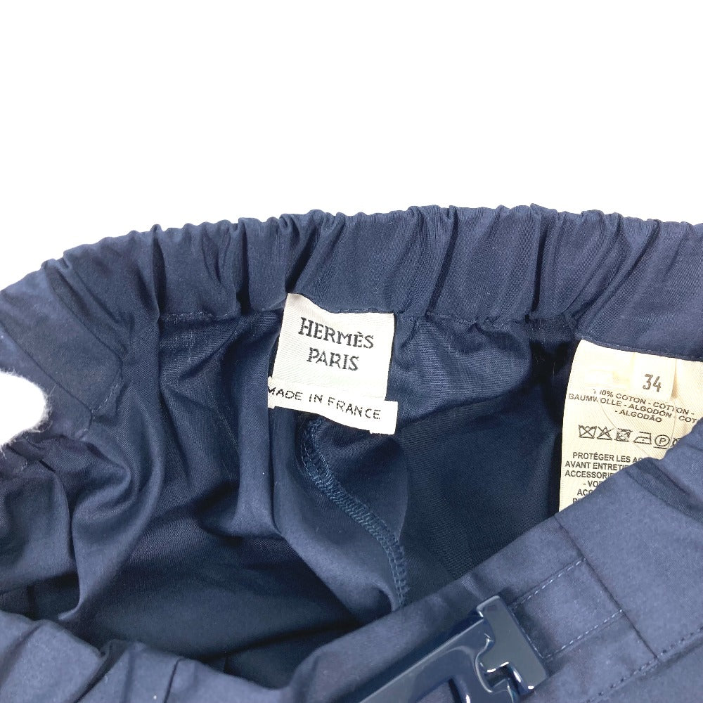 HERMES Shorts cotton Navy apparel Women 34  d