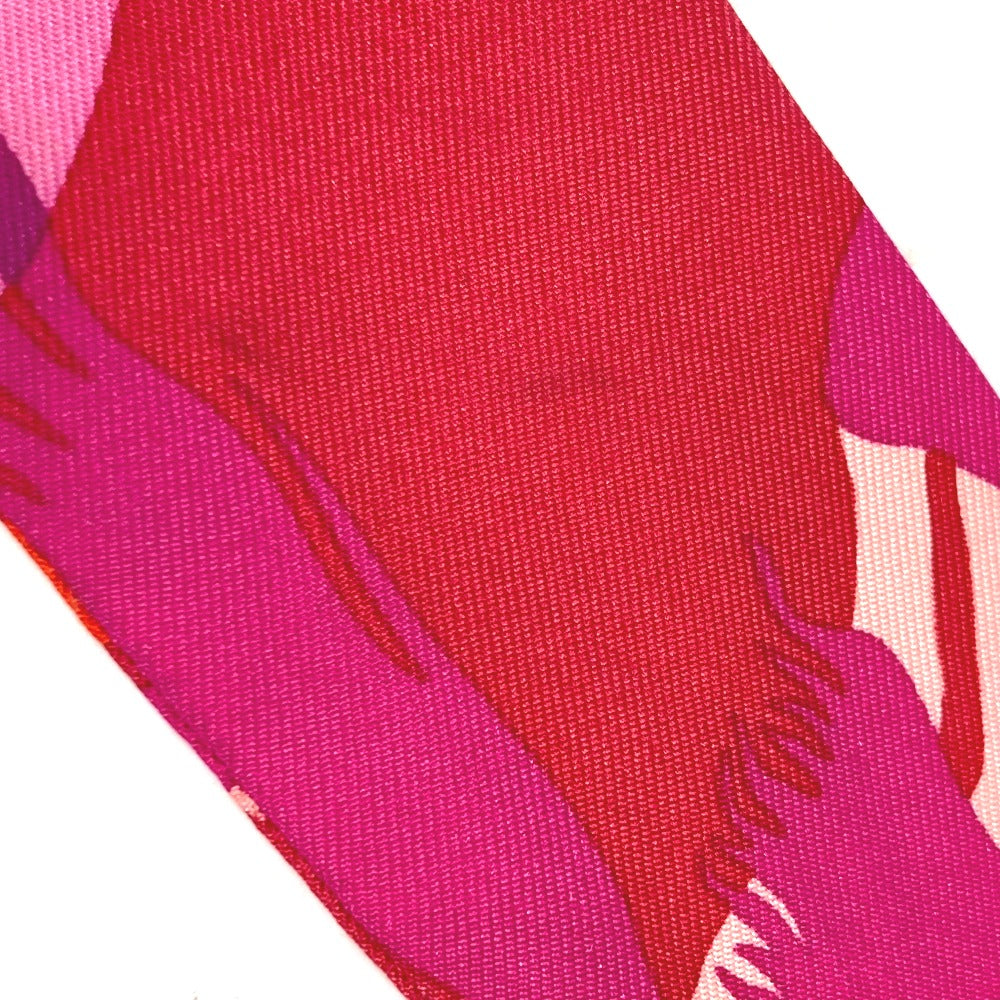 HERMES scarf silk pink Horse Cheval Horse Twilly Twilly Women  d