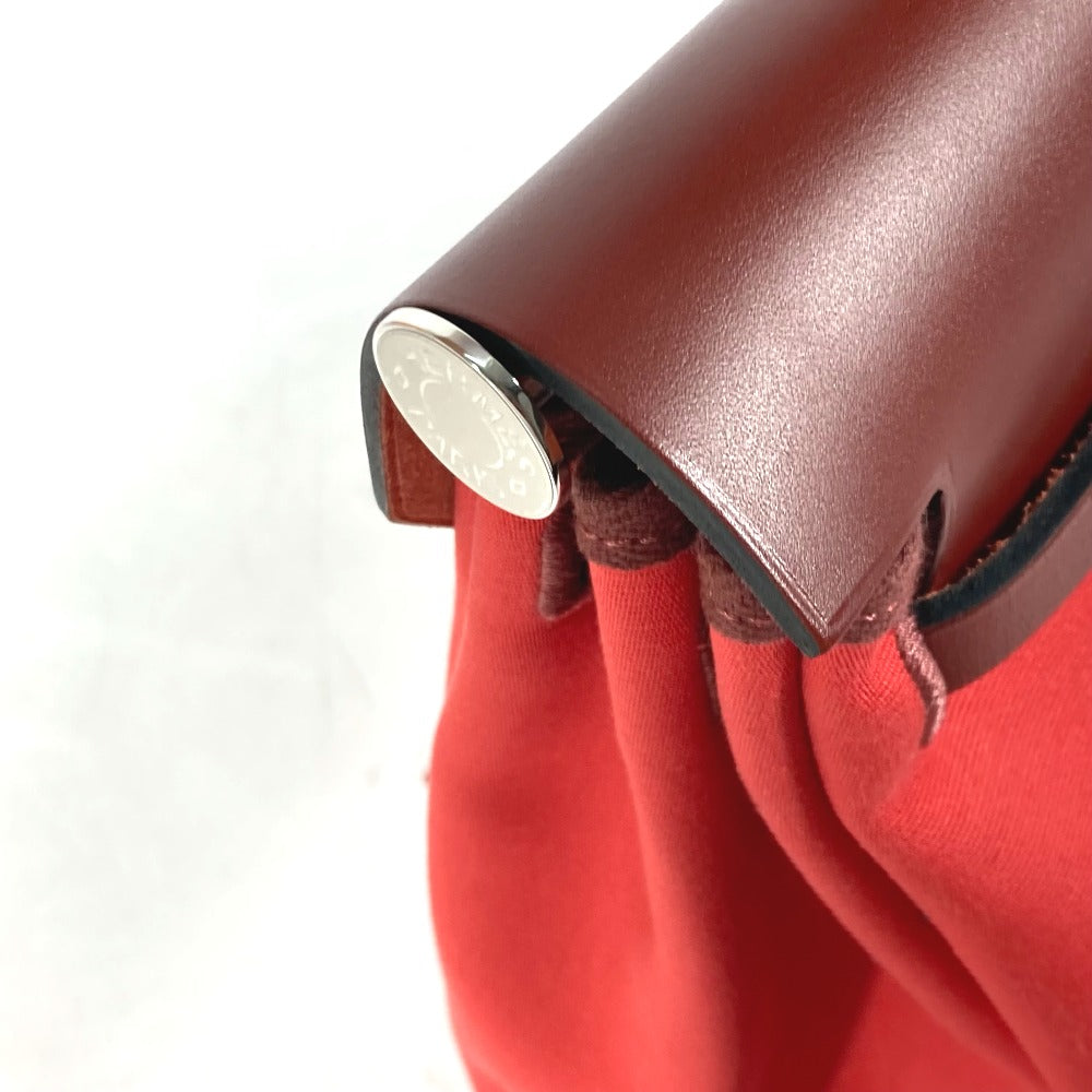 HERMES Shoulder Bag Toile H, Vash Hunter Red With porch Herbag Zip PM Women  d