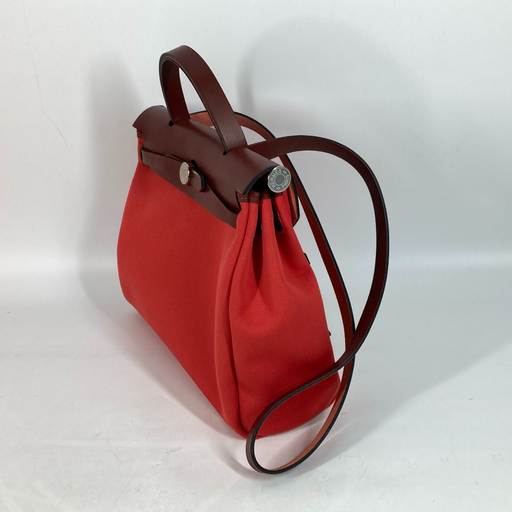 HERMES Shoulder Bag Toile H, Vash Hunter Red With porch Herbag Zip PM Women  d