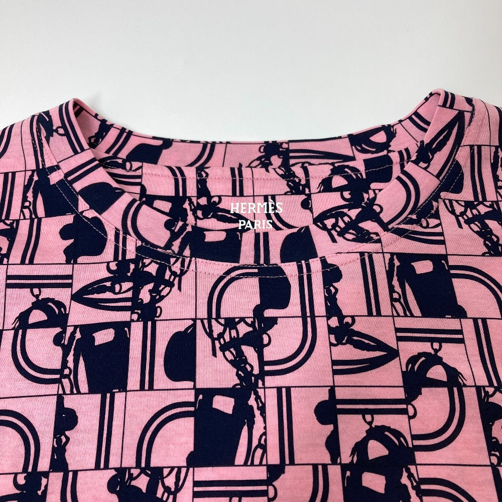 HERMES Short sleeve T-shirt cotton pink apparel short sleeves Brides de Gala en De e Women 36  d