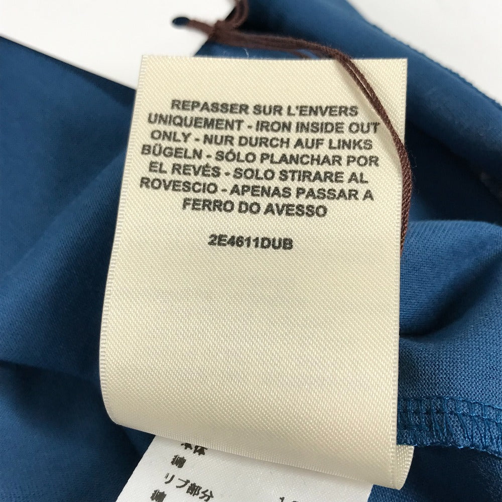 HERMES Short sleeve T-shirt cotton blue apparel tops short sleeves embroidered pocket Women 34  d