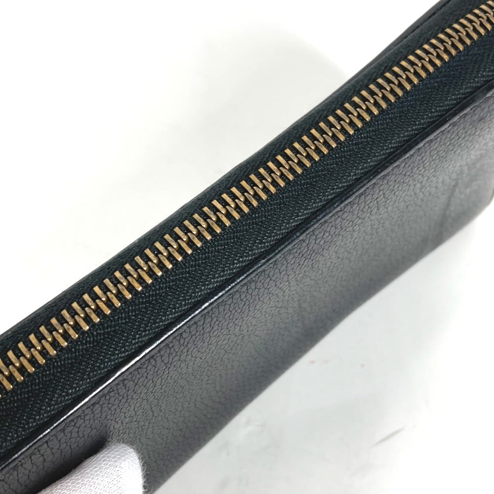 GUCCI Long Wallet Purse 496317 leather black logo mens
