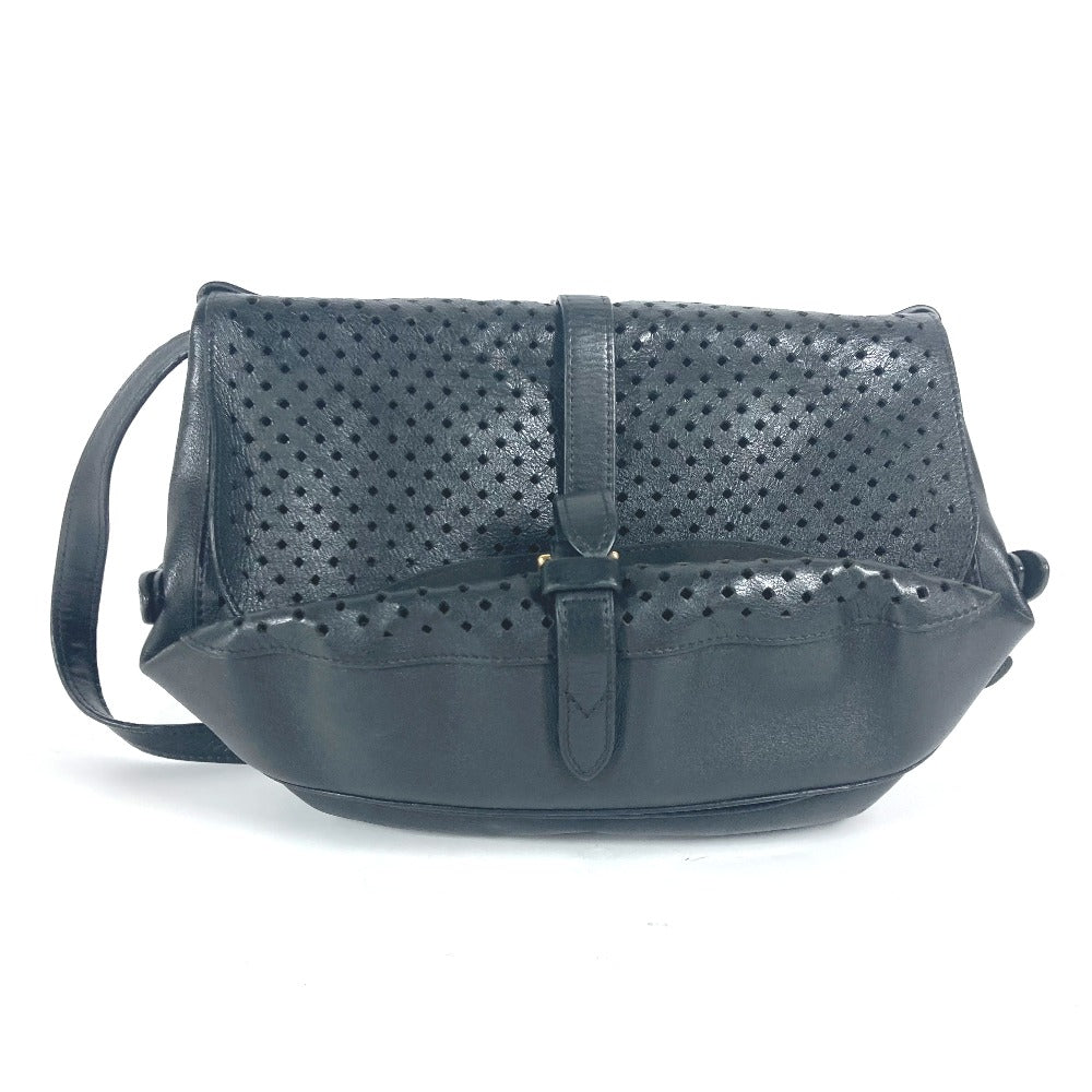 LOUIS VUITTON Shoulder Bag M94072 Calf leather black Perfo Flore Saumur30