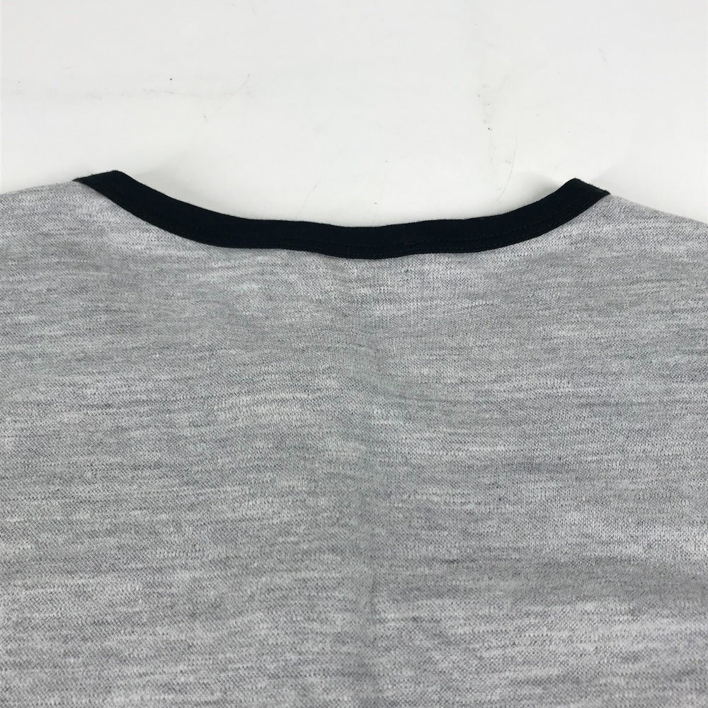 LOUIS VUITTON Short sleeve T-shirt Cotton, Viscose gray logo Women M