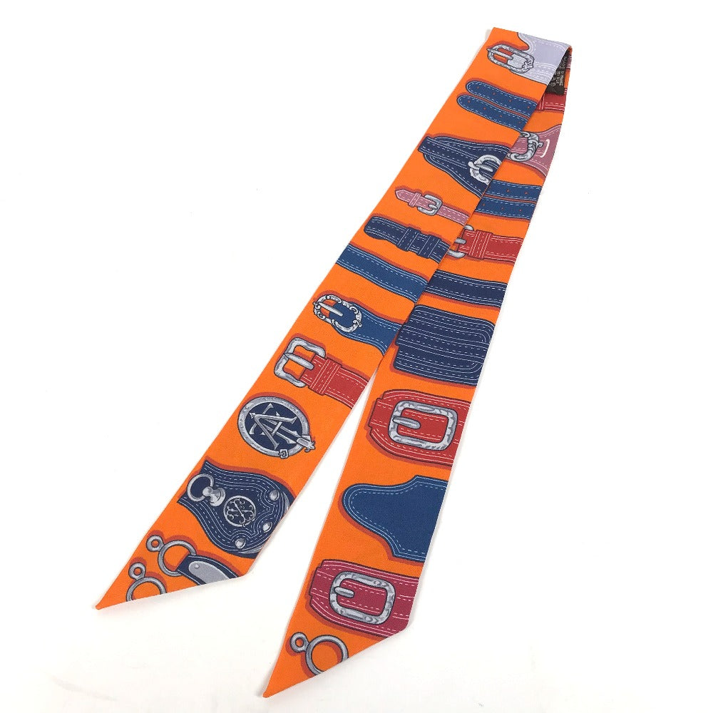HERMES scarf silk Orange Twilly Twilly Women  d