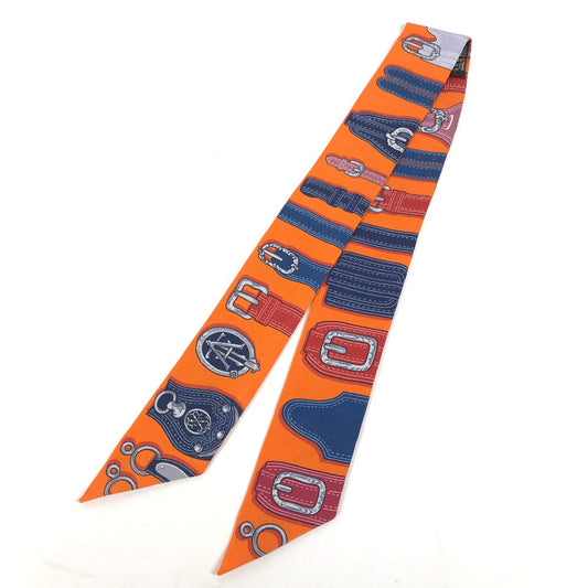 HERMES scarf silk Orange Twilly Twilly Women  d
