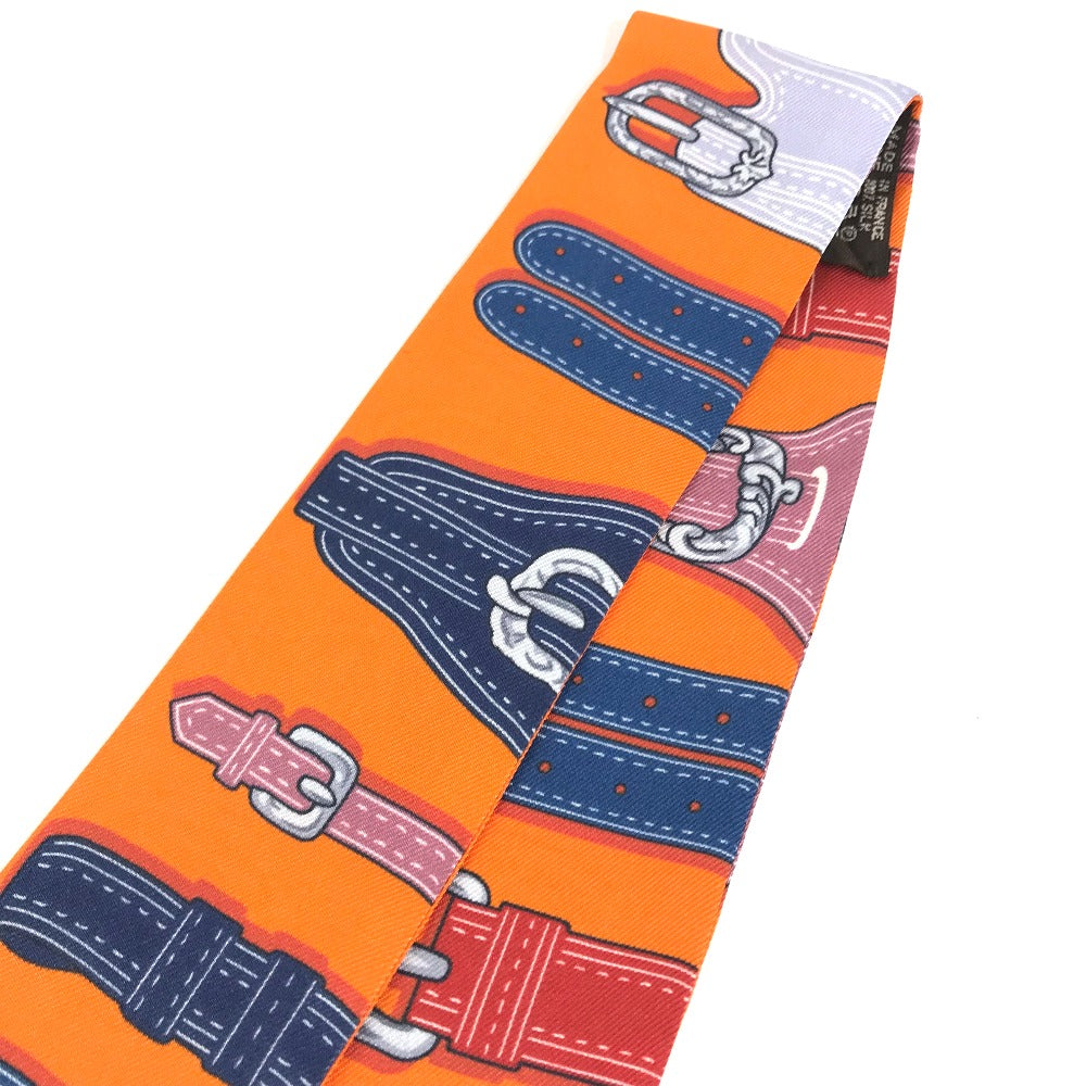 HERMES scarf silk Orange Twilly Twilly Women  d