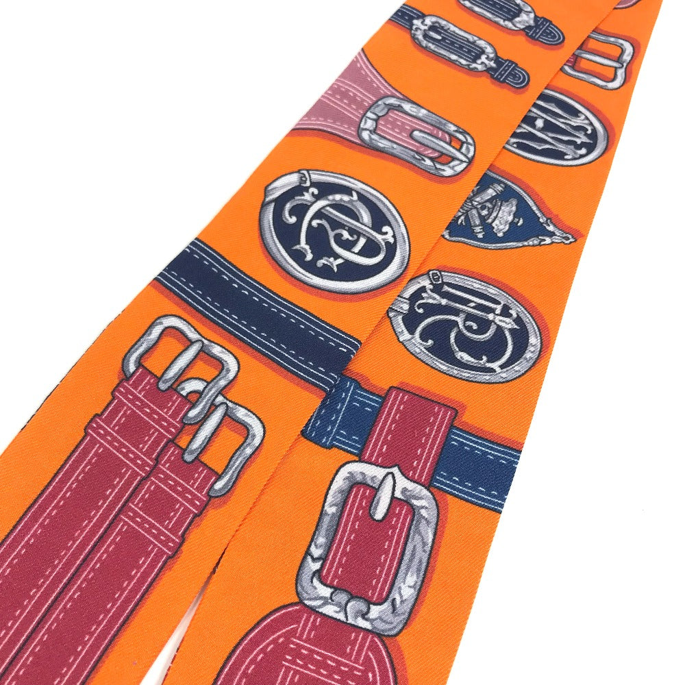 HERMES scarf silk Orange Twilly Twilly Women  d