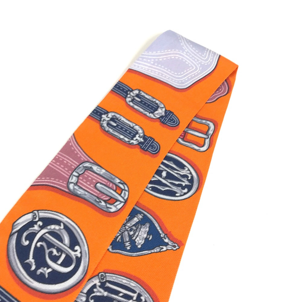 HERMES scarf silk Orange Twilly Twilly Women  d