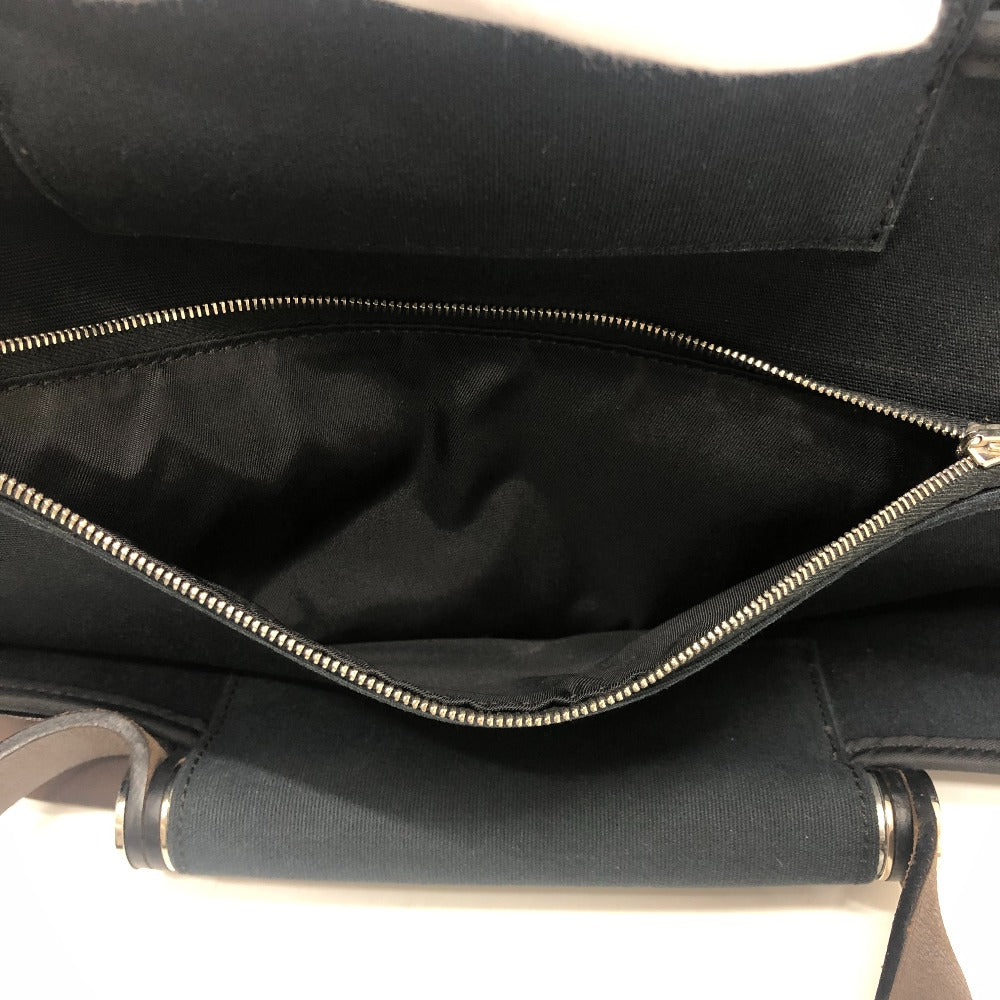 HERMES Tote Bag Leather / canvas black Kavac Elan PM Women  d
