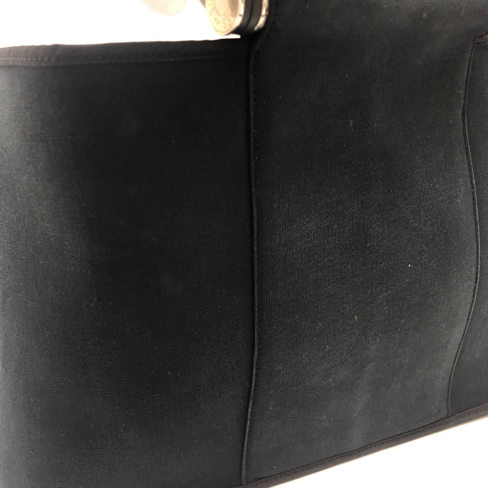 HERMES Tote Bag Leather / canvas black Kavac Elan PM Women  d