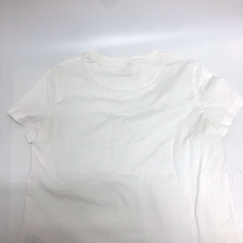 HERMES Short sleeve T-shirt cotton white Embroidered Mosaic H Logo Pocket Women 34  d