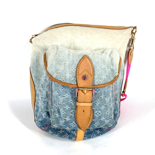 LOUIS VUITTON Shoulder Bag M93184 Monogram denim blue Monogram Denim Gradient Sunburst PM Women
