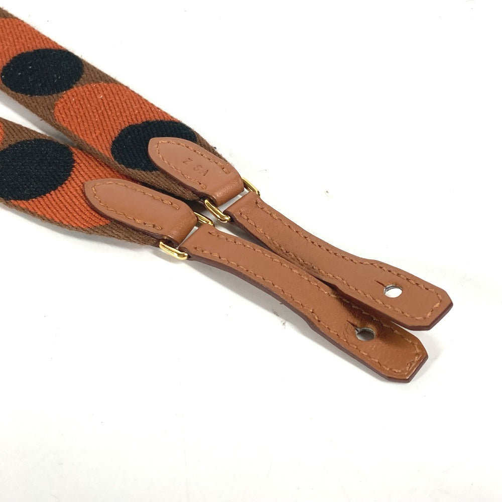 HERMES Shoulder strap canvas Orange bandouliere sangle flipper ball 1" Women  d