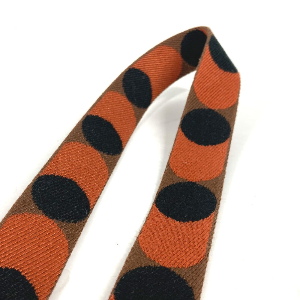 HERMES Shoulder strap canvas Orange bandouliere sangle flipper ball 1" Women  d