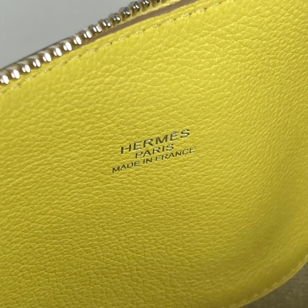 HERMES Tote Bag Swift, Toile H yellow Shoulder Bag Boston Duffel bag Bored 45 Women  d