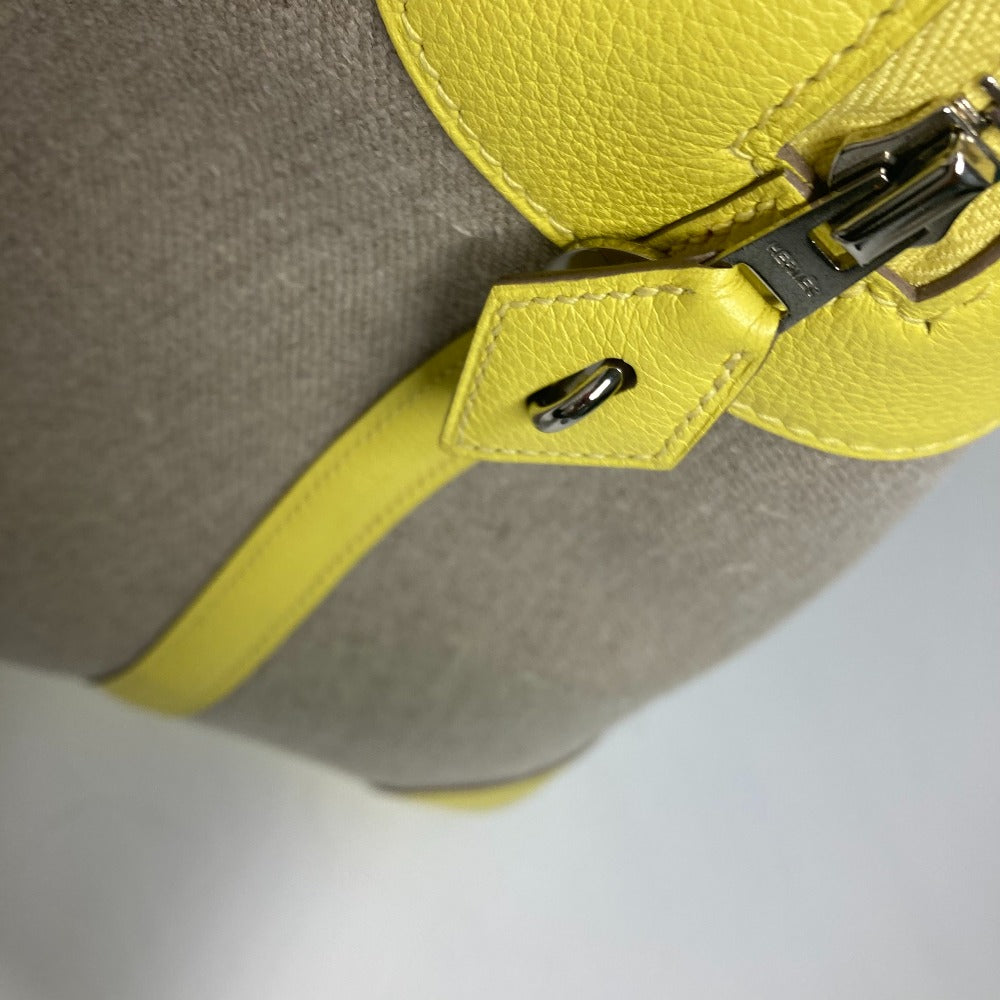 HERMES Tote Bag Swift, Toile H yellow Shoulder Bag Boston Duffel bag Bored 45 Women  d