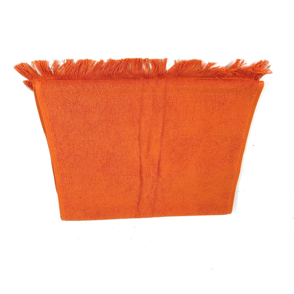 HERMES towel cotton Orange fringe Sailing Women  d