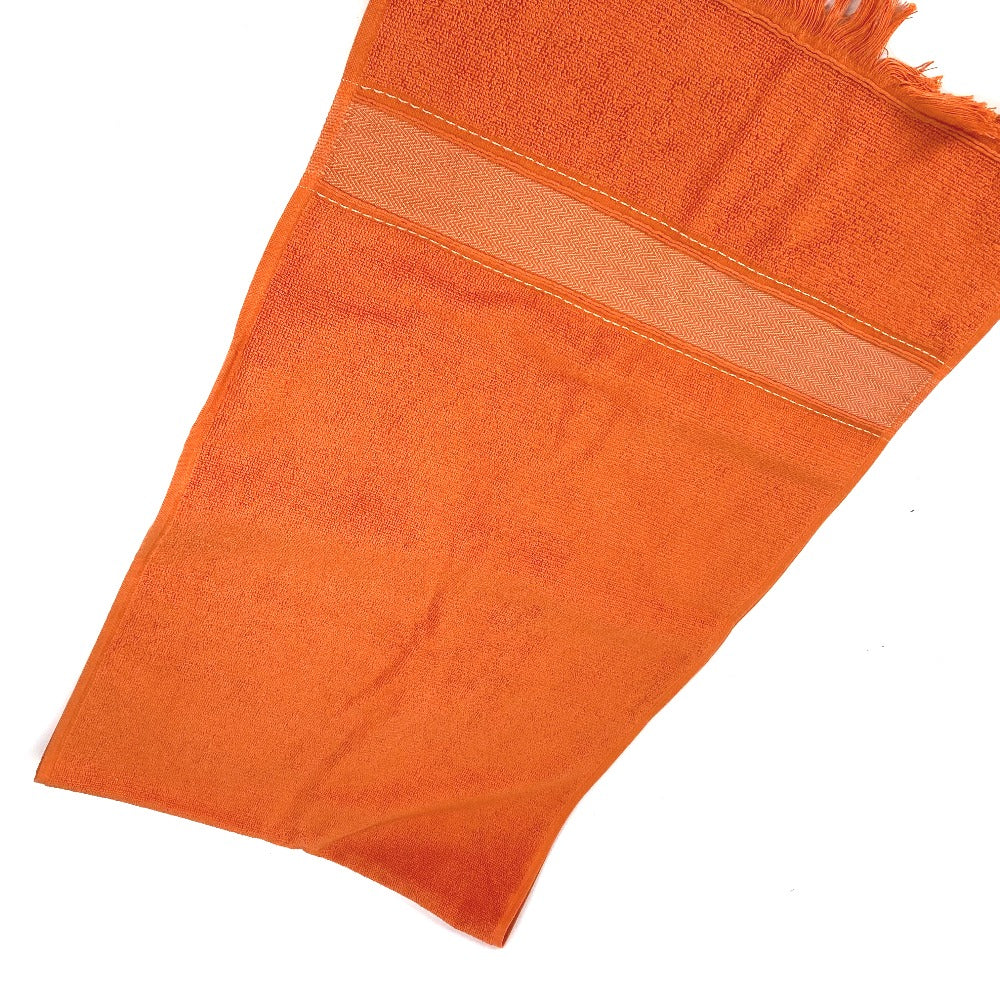 HERMES towel cotton Orange fringe Sailing Women  d
