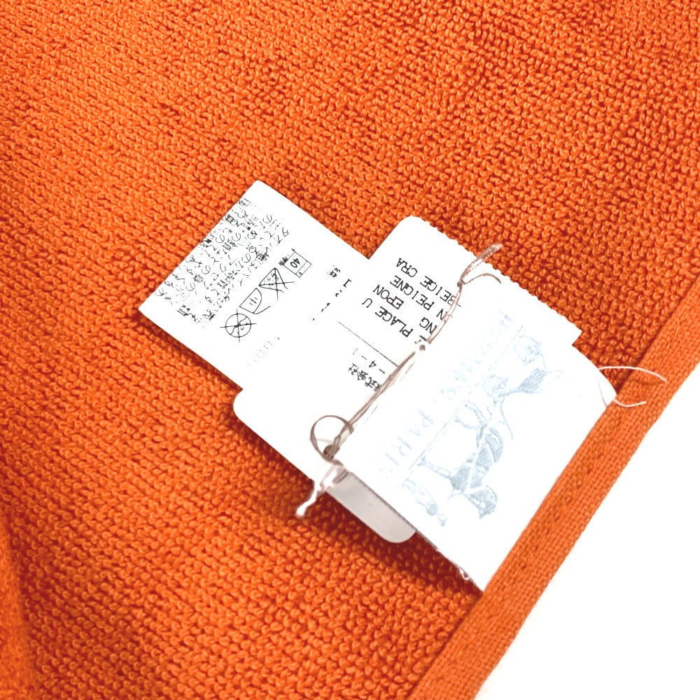 HERMES towel cotton Orange fringe Sailing Women  d