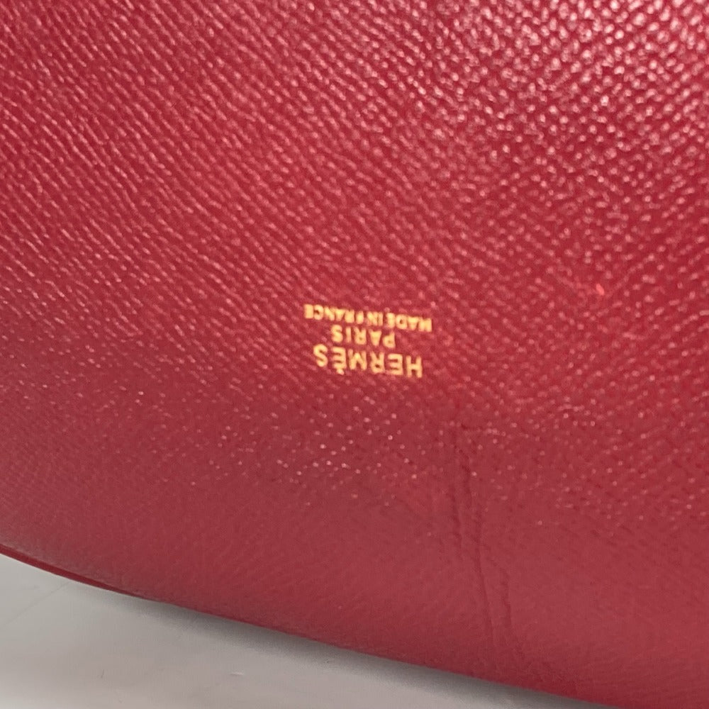 HERMES Shoulder Bag Courchevel Red Crossbody Market GM Women  d