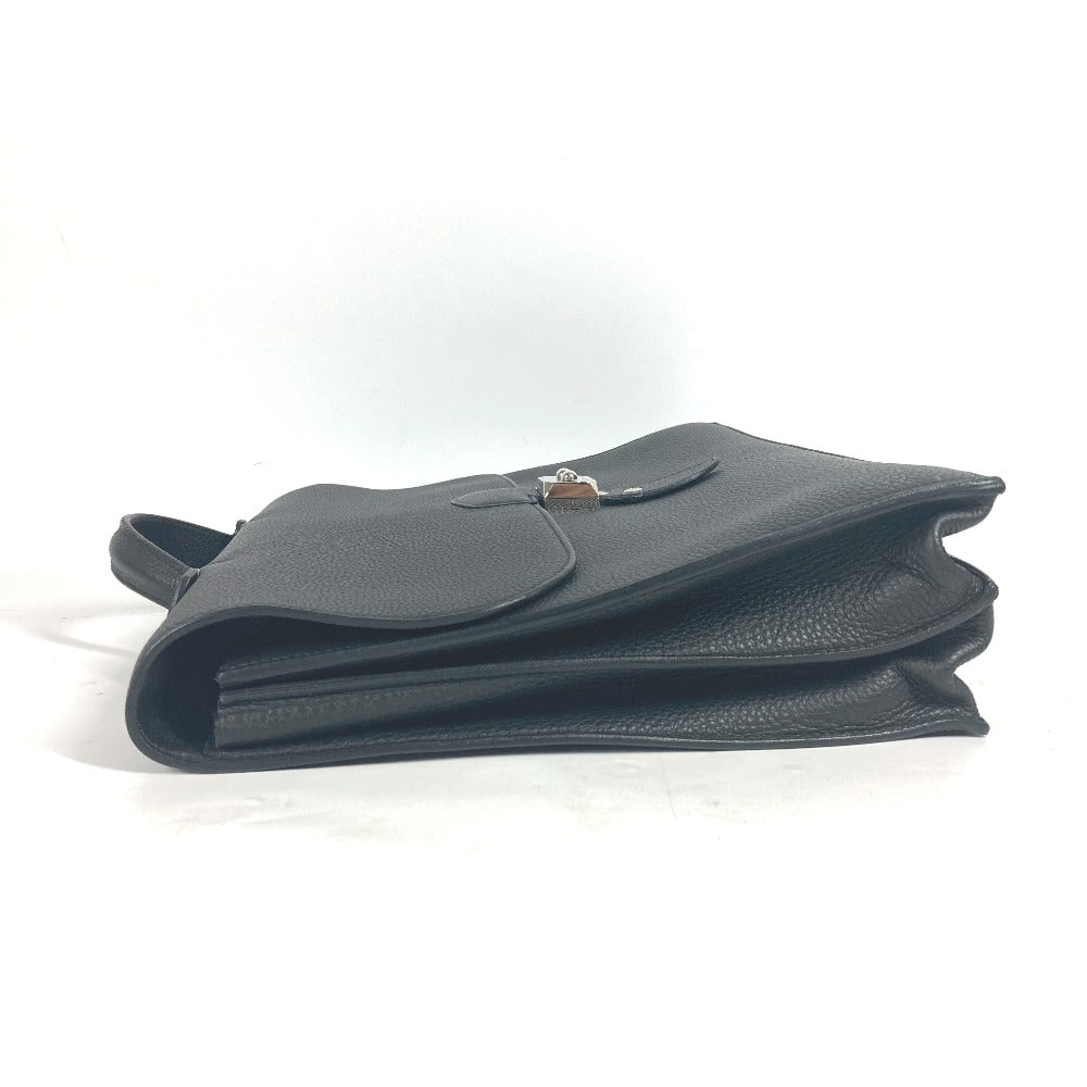 HERMES Business bag Togo black Briefcase Sac Adepeche 38 mens  d