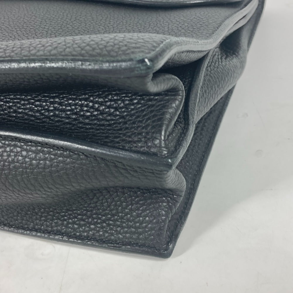 HERMES Business bag Togo black Briefcase Sac Adepeche 38 mens  d