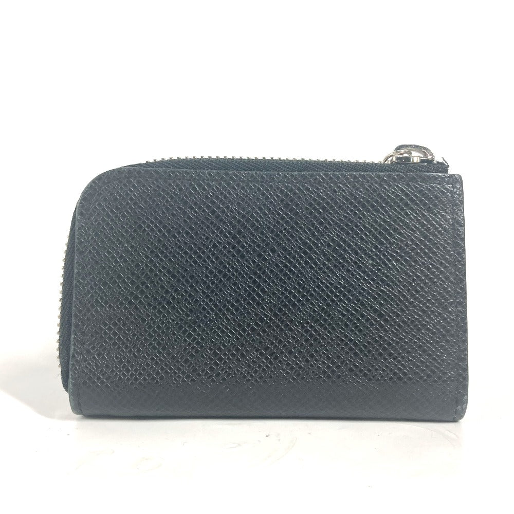 LOUIS VUITTON Coin case M63375 Taiga Leather black Taiga Portemonejour unisex(Unisex)  d