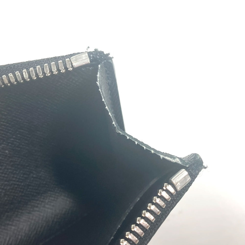 LOUIS VUITTON Coin case M63375 Taiga Leather black Taiga Portemonejour unisex(Unisex)  d