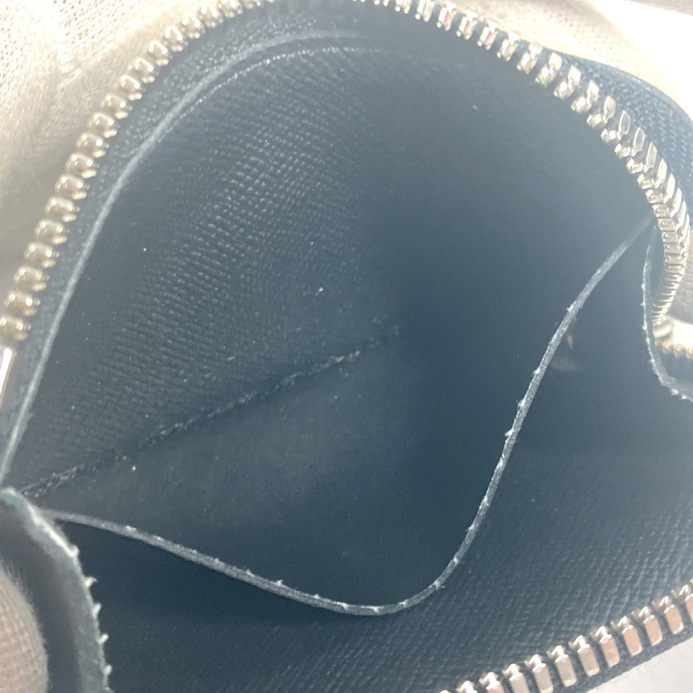 LOUIS VUITTON Coin case M63375 Taiga Leather black Taiga Portemonejour unisex(Unisex)  d