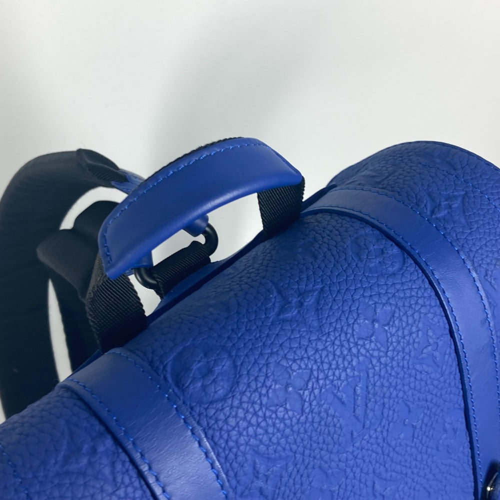 LOUIS VUITTON Backpack M23189 Taurillon Clemence Leather blue Monogram Taurillon Clemence Christopher MM mens  d