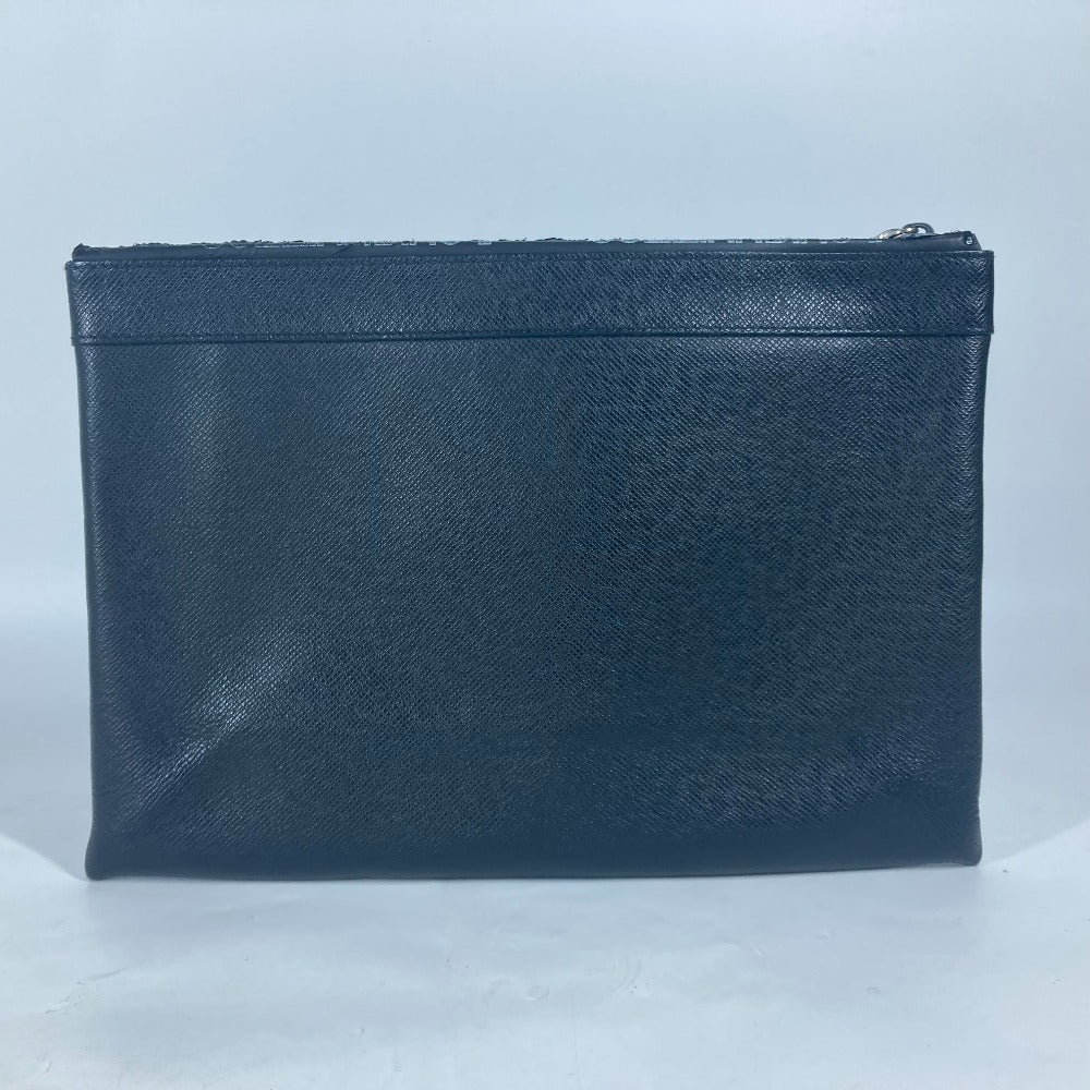 LOUIS VUITTON Clutch bag M30086 Taiga Leather black Taiga Pochette Apollo mens