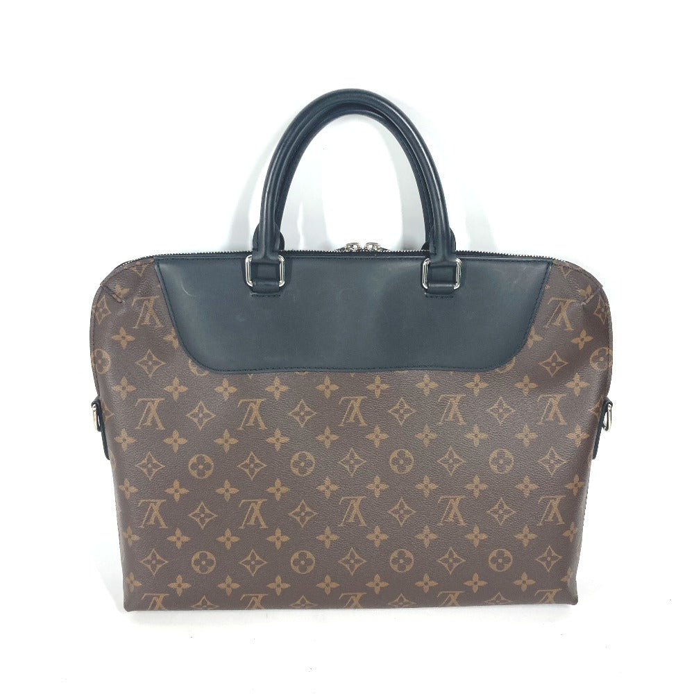 LOUIS VUITTON Business bag M54019 Monogram macacer canvas Brown Monogram macacer Porto de Cumanjour PDJ mens