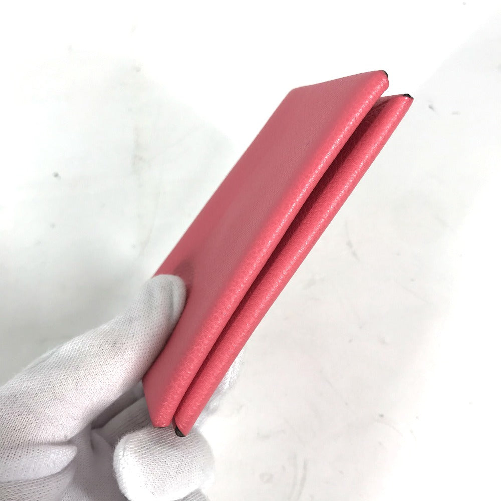 HERMES Card Case , Evercolor pink Two fold Calvi Women  d