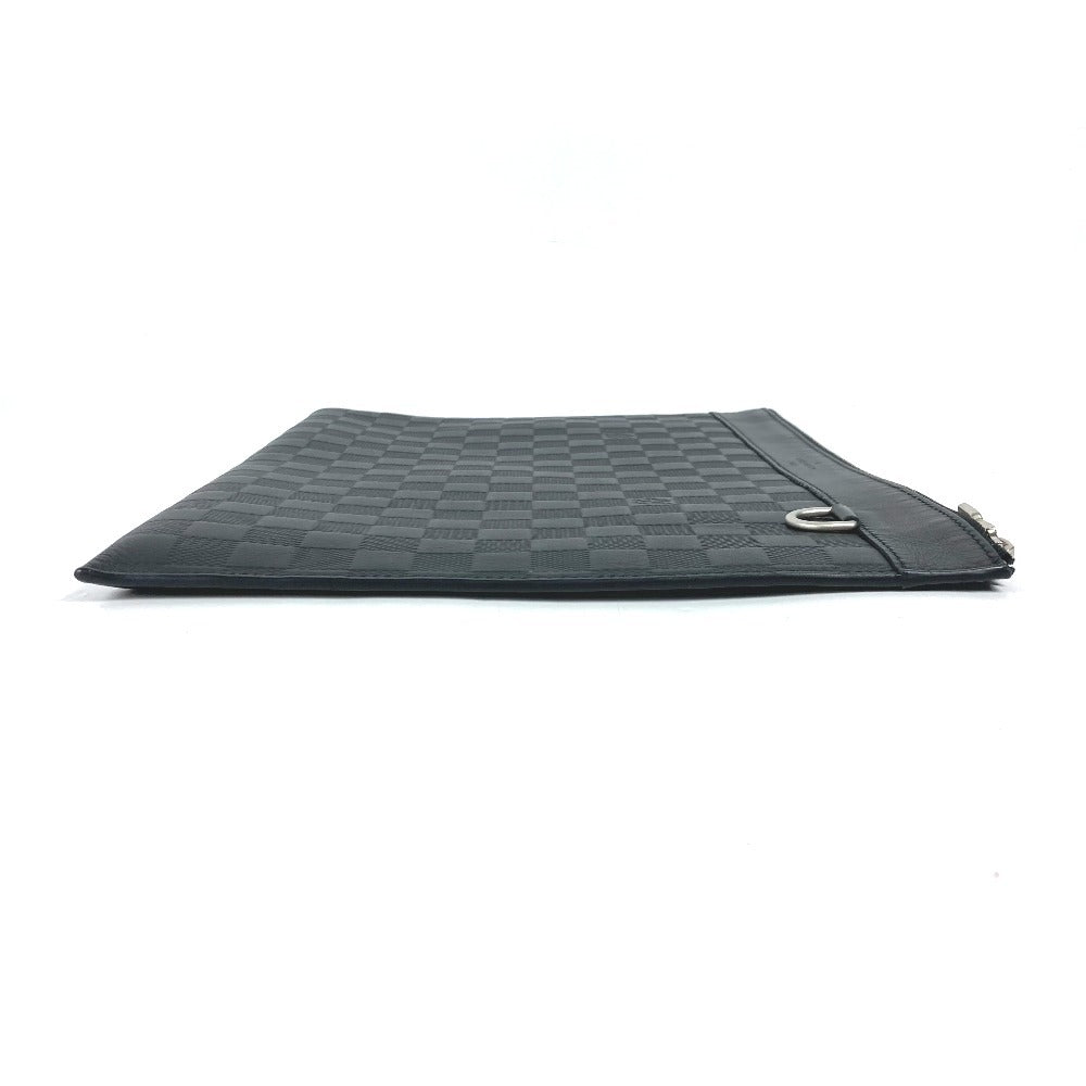 LOUIS VUITTON Clutch bag N60112 Damier Anfini Leather black Damier Anfini Pochette Discovery mens  d