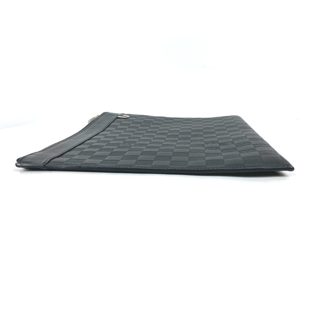LOUIS VUITTON Clutch bag N60112 Damier Anfini Leather black Damier Anfini Pochette Discovery mens  d