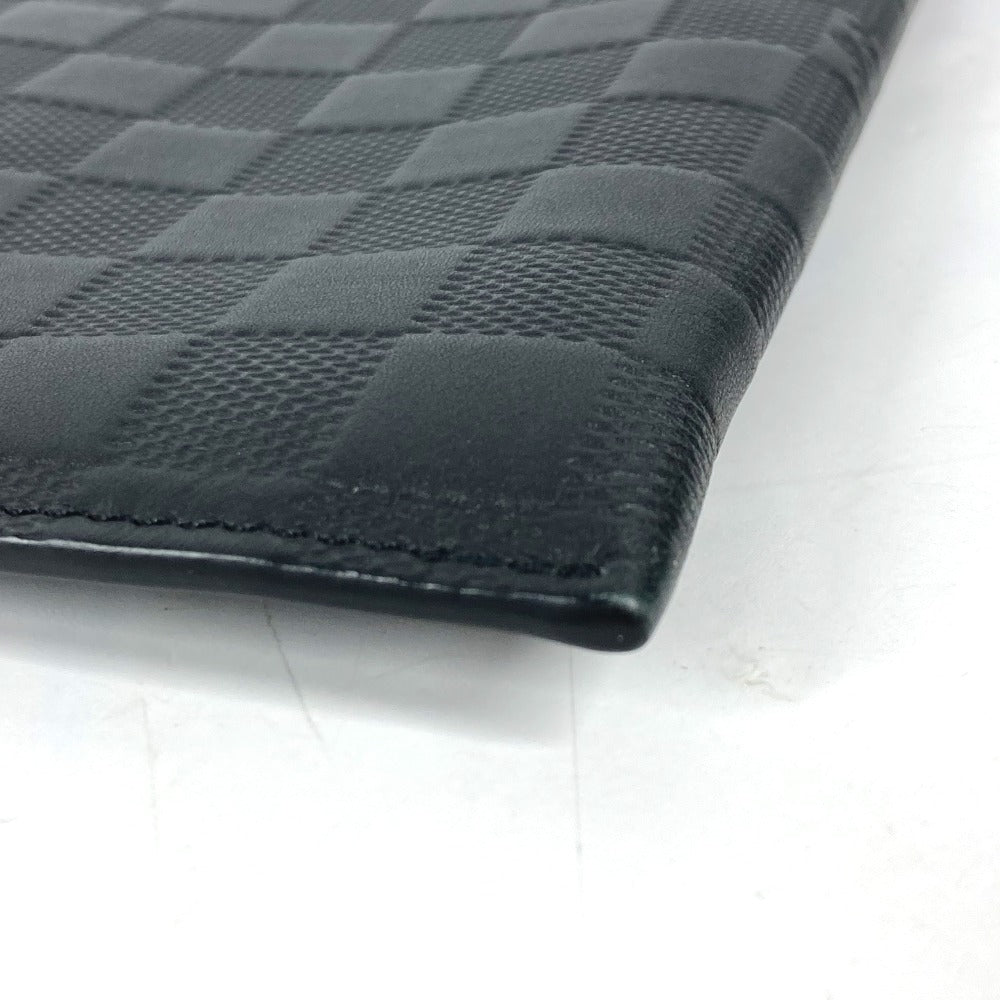 LOUIS VUITTON Clutch bag N60112 Damier Anfini Leather black Damier Anfini Pochette Discovery mens  d