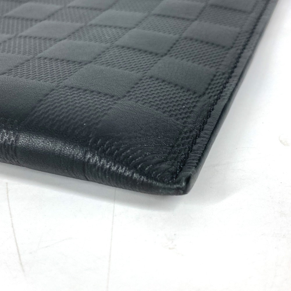 LOUIS VUITTON Clutch bag N60112 Damier Anfini Leather black Damier Anfini Pochette Discovery mens  d