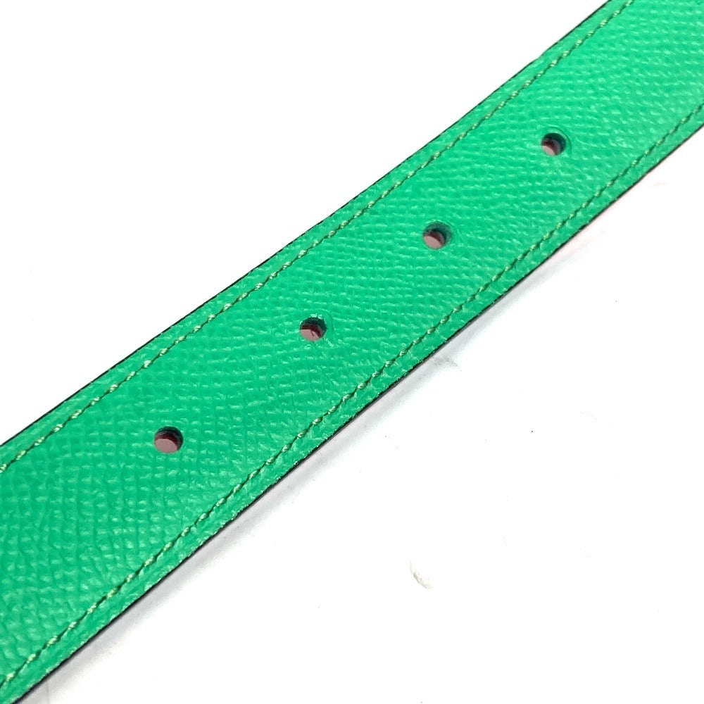 HERMES belt Epsom, Swift Pink x green Constance reversible H belt Women 75  d