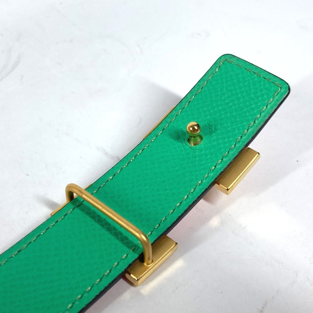 HERMES belt Epsom, Swift Pink x green Constance reversible H belt Women 75  d