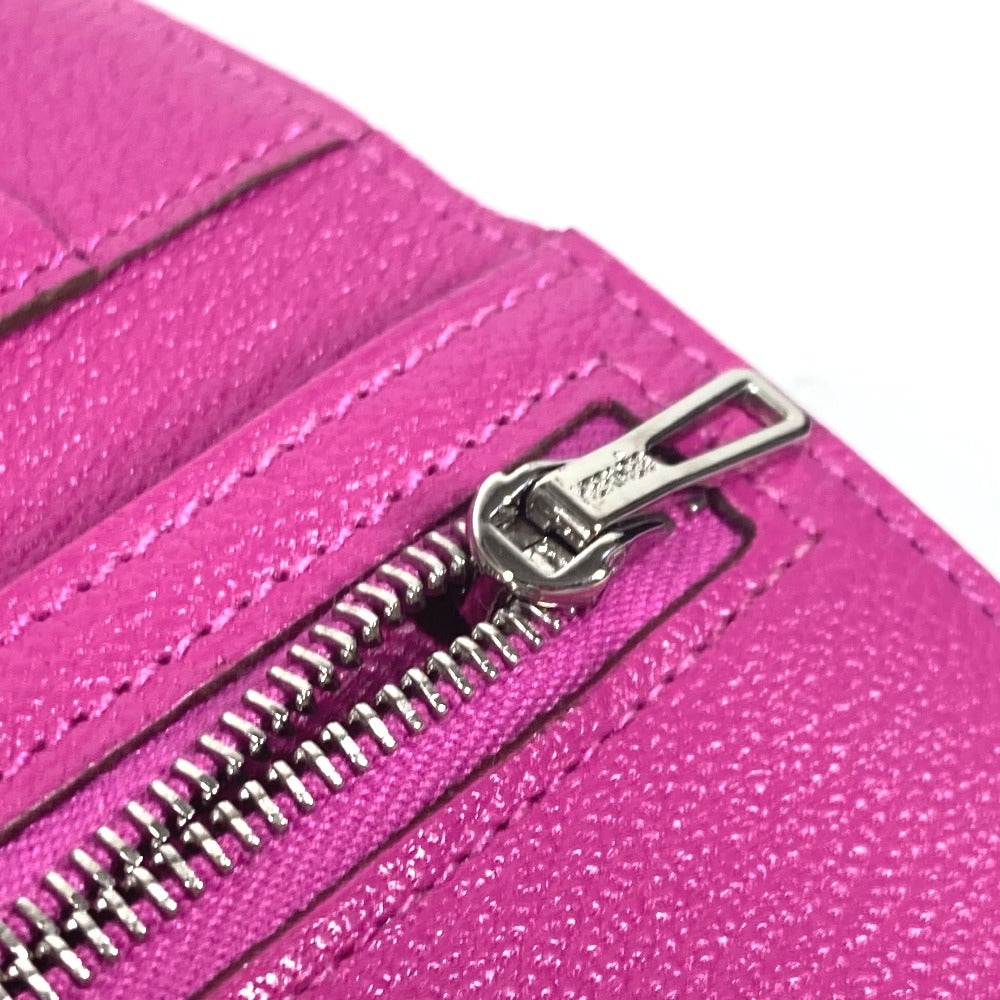HERMES Trifold wallet Shave Pink type Purple type Bearn Compact Combination Women  d