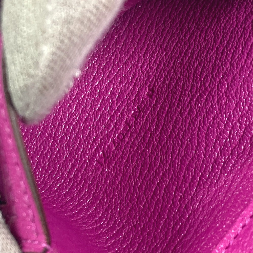 HERMES Trifold wallet Shave Pink type Purple type Bearn Compact Combination Women  d