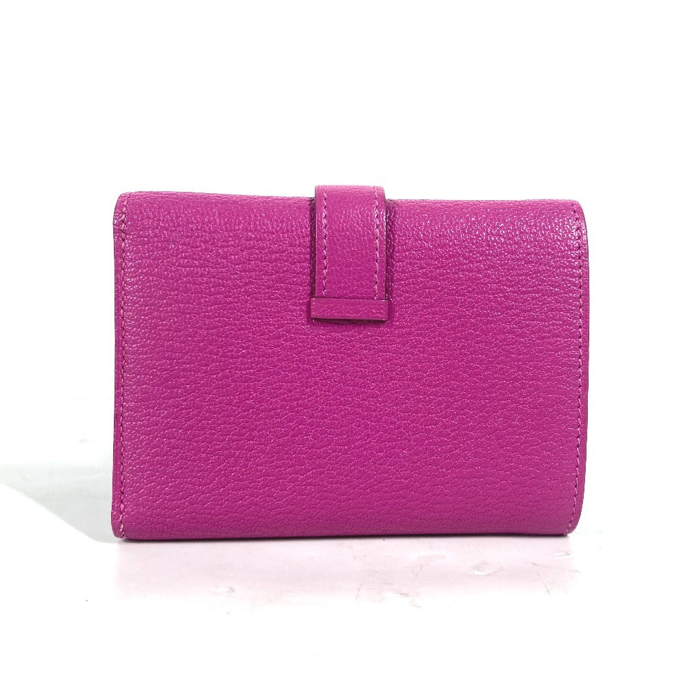 HERMES Trifold wallet Shave Pink type Purple type Bearn Compact Combination Women  d