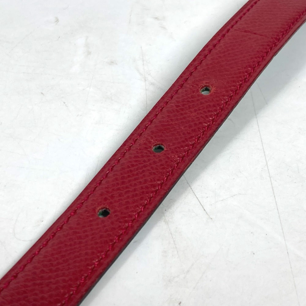 HERMES belt leather Red x green By color H belt Women 60  d